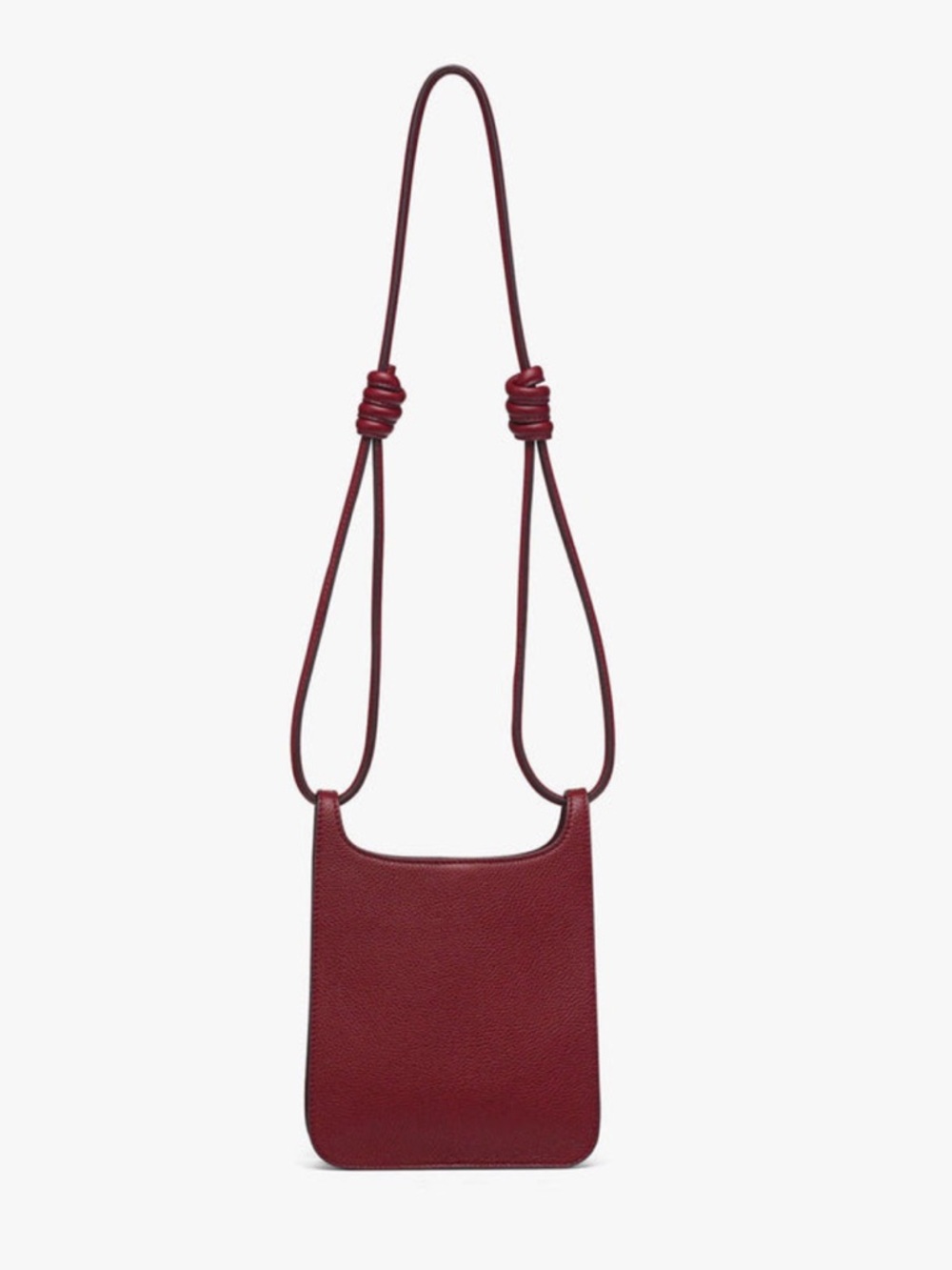 MCM Leather Mini Debossed Logo Himmel Hobo Bag Red Burgundy NWT full inclusion - Picture 6 of 12